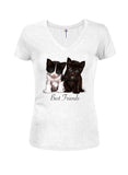 Kitten Friends Juniors V Neck T-Shirt