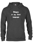 Klingon es mi primera camiseta de idioma