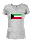 Kuwaiti Flag Juniors V Neck T-Shirt