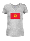 Kyrgyzstani Flag Juniors V Neck T-Shirt