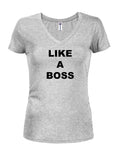 LIKE A BOSS Juniors V Neck T-Shirt