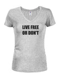 LIVE FREE OR DON'T T-shirt à col en V pour juniors