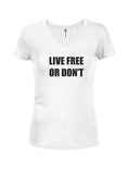 LIVE FREE OR DON'T T-shirt à col en V pour juniors