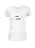Lawful Evil Juniors V Neck T-Shirt