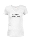 Lawful Neutral Juniors V Neck T-Shirt