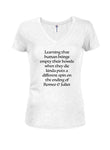 Apprendre que les êtres humains vident leurs intestins T-shirt col en V Juniors