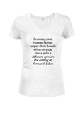 Apprendre que les êtres humains vident leurs intestins T-shirt col en V Juniors