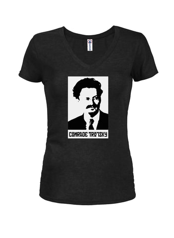 Leon Trotsky Comrade Juniors V Neck T-Shirt