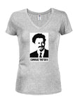 Leon Trotsky Comrade Juniors V Neck T-Shirt