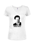 Leon Trotsky Comrade Juniors V Neck T-Shirt