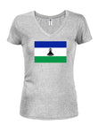 Lesotho Flag Juniors V Neck T-Shirt