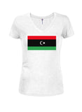 Libyan Flag Juniors V Neck T-Shirt