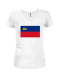 Liechtensteiner Flag Juniors V Neck T-Shirt