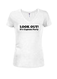 Look Out! It's Captain Party Juniors V Neck T-Shirt