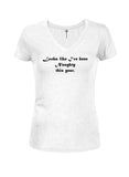 Looks like I've been Naughty this year Juniors V Neck T-Shirt