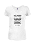 Lorem ipsum dolor sit amet Juniors V Neck T-Shirt