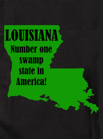 Louisiana: Number one swamp state in America! Kids T-Shirt