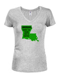 Luisiana: ¡el estado pantanoso número uno de Estados Unidos! Camiseta con cuello en V para jóvenes