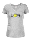 Love Smiley Juniors Camiseta con cuello en V