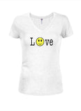 Love Smiley T-shirt col en V pour juniors