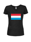 Luxembourger Flag Juniors V Neck T-Shirt