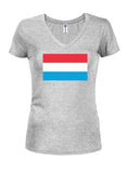 Luxembourger Flag Juniors V Neck T-Shirt