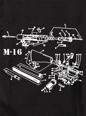 T-shirt schématique M-16