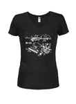 M-16 Schematic Juniors V Neck T-Shirt