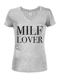 MILF Lover Juniors V Neck T-Shirt