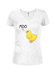MOO Juniors V Neck T-Shirt
