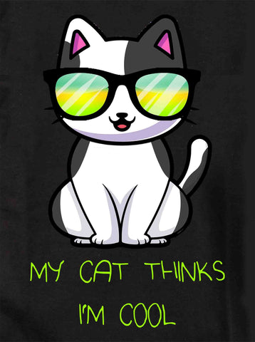 Mon chat pense que je suis cool T-shirt enfant