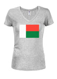 T-shirt col en V junior drapeau malgache