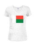 Malagasy Flag Juniors V Neck T-Shirt