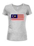 Malaysian Flag Juniors V Neck T-Shirt