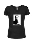 Mao Tse Tung Comrade Juniors V Neck T-Shirt