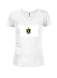 Massachusetts State Flag Juniors V Neck T-Shirt
