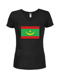 Mauritanian Flag Juniors V Neck T-Shirt