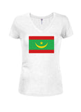 T-shirt col en V junior drapeau mauritanien