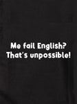 ¿Reprobé inglés? ¡Eso es imposible! Camiseta para niños