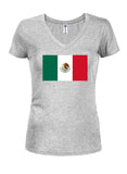 T-shirt à col en V pour juniors avec drapeau mexicain