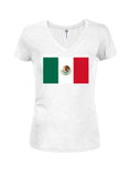 T-shirt à col en V pour juniors avec drapeau mexicain