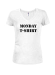 Monday t-shirt Juniors V Neck T-Shirt