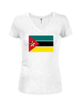 T-shirt à col en V pour juniors avec drapeau mozambicain