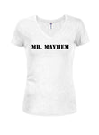 Mr. Mayhem Juniors V Neck T-Shirt