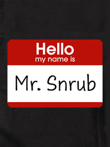 Sr. Snrub Camiseta para niños
