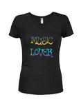 Music Lover Juniors V Neck T-Shirt