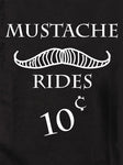 Mustache Rides 10 Cents T-Shirt - Five Dollar Tee Shirts