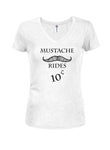 Moustache Rides 10 Cents T-shirt col en V pour juniors