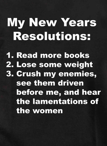 My New Years Resolutions Kids T-Shirt