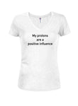 My Protons are a Positive Influence - Camiseta con cuello en V para jóvenes